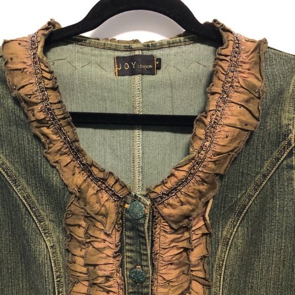 Vintage Beaded Denim Jacket - Picture 3 of 10